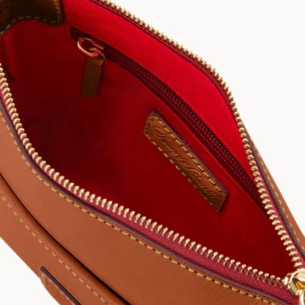 NWT- Dooney & Bourke Florentine Leather Katie Crossbody, Natural - Picture 2 of 10